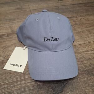 Merit Beauty Do Less Dad Hat Womens One Size Blue Gray New Cotton
